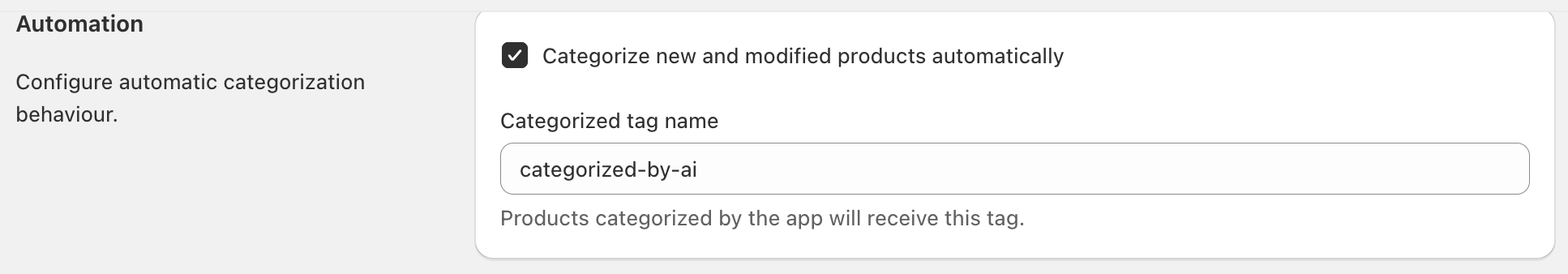 Enable Automatic Categorization